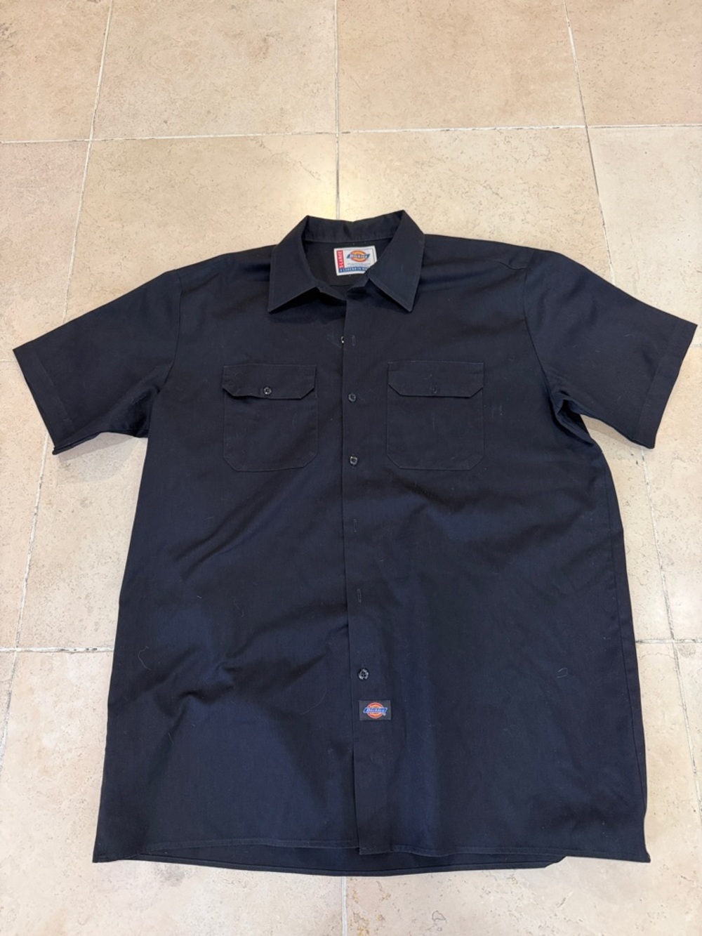 Vintage Dickies Black Short Sleeve Button-Down Work Shirt